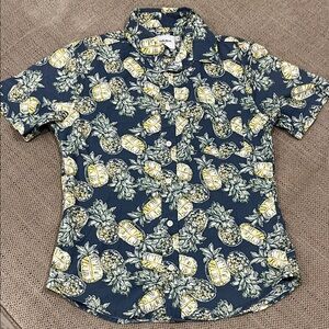 Goodfellow & Co Blue Pineapple Print Shirt